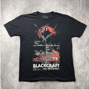 Blackcraft Cult Camp Blackcraft Horror Movie Poster Graphic T-Shirt Mens XL